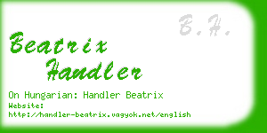 beatrix handler business card